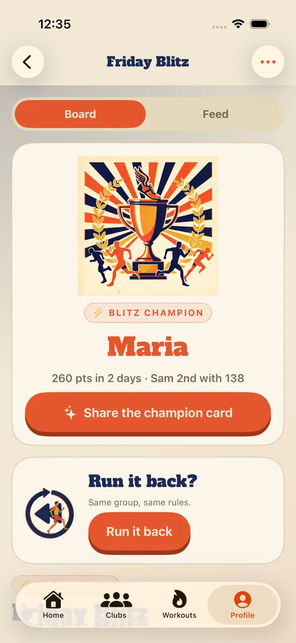Blitz champion card